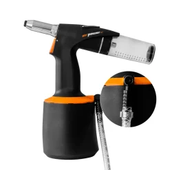 airPower 2 - Pneumatische Hydraulische Blindnietsetzgerät Blindnietgerät Setzgerät Pistole Niete Setzwerkzeug Druckluft Nietpistole Arbeitsbereich ø 4,0 - 6,4 mm- Nietzange - Nietenzange - Blindnietzange