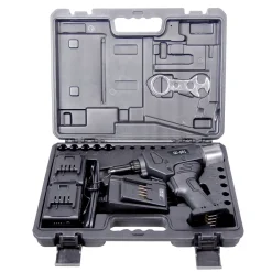 Akku Nieter Blindnietgerät | Nietgerät | GO-BR1 Blindniete Setzwerkzeug inkl. 2 Akku, Koffer und Zubehör Setzgerät Akkunieter Blindnietsetzgerät Handnietmaschine Niet Nietmaschine Nietpistole Arbeitsbereich ø 3,0-5,0mm