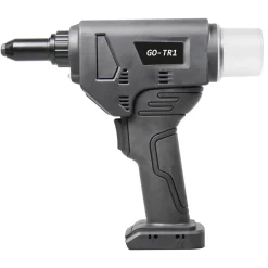 Akku Nieter Blindnietgerät | Akku Nietgerät | Akku-Tool GO-TR1 Akku-Presslaschen Blindnieten Setzwerkzeug mit bürstenlosem Motor 18V ohne Akku, inkl. Koffer und Zubehör Arbeitsbereich Aluminium Preßlaschen-Blindniete ø 5,2 / 6,4 / 7,5 mm
