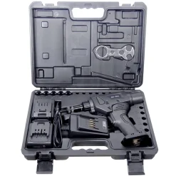 Akku-Tool GO-RN1 Akku Blindnietmuttern & Schrauben Setzwerkzeug mit bürstemlosem Motor 18V inkl. 2 Akku, Koffer und Zubehör mit Arbeitsbereich M3 - M8 alle Materialien Nietmuttern Gerät Nietmutternzange