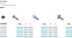 Blechschrauben (Ø x L) 4,2 x 13 mm Edelstahl A2 Sechskant Längsschlitz DIN7976 ISO1479 Werksnorm – Sechskantschrauben