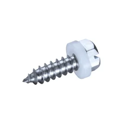 Blechschrauben mit PA Scheibe (Ø x L) 4,2 x 9,5 mm Edelstahl A2 GOEBEL silber GL Sechskant Längsschlitz DIN7976 ISO1479 Werksnorm – Sechskantschrauben