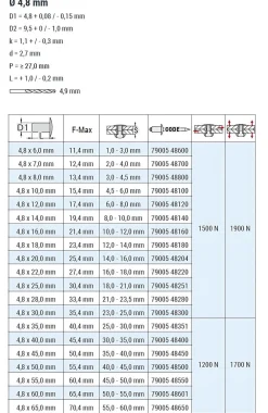 Blindnieten Aluminium/Stahl (Ø x L) 4,8 x 18,0 mm mit Flachkopf ISO15977 9005 schwarz - Flachkopf Niete - Popniete - RAINBOW STANDARD