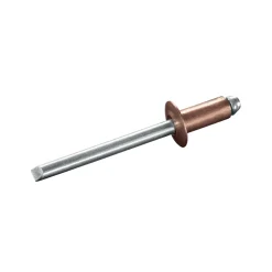 Blindnieten Kupfer Legierung/Stahl (Ø x L) 3,0 x 12,0 mm mit Flachkopf ISO16582 - Flachkopf Niete - Popniete - STANDARD