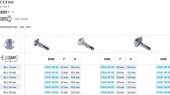 Bohrschrauben Linsenkopf (Ø x L) 4,8 x 25,0 mm Stahl verzinkt DIN7504SQ Werksnorm Linsenkopf Innenvierkant - Selbstbohrende Schraube - Selbstschneidende Bohrschraube - Selbstbohrschrauben