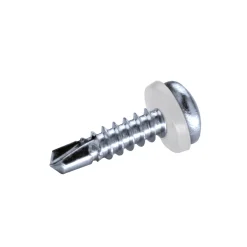 Bohrschrauben Linsenkopf mit PA Scheibe (Ø x L) 4,2 x 16,0 mm Edelstahl A2 DIN7504SQ Werksnorm Linsenkopf Innenvierkant - Selbstbohrende Schraube - Selbstschneidende Bohrschraube - Selbstbohrschrauben