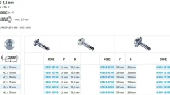 Bohrschrauben Linsenkopf (Ø x L) 4,2 x 13,0 mm Stahl verzinkt DIN7504SQ Werksnorm Linsenkopf Innenvierkant - Selbstbohrende Schraube - Selbstschneidende Bohrschraube - Selbstbohrschrauben