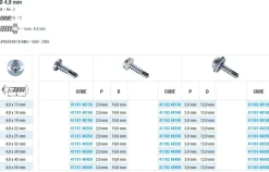 Bohrschrauben Linsensenkkopf (Ø x L) 4,8 x 13,0 mm Kreuzschlitz Stahl verzinkt DIN7504M Werksnorm Linsenkopf Phillips-Kreuzschlitz PH - Selbstbohrende Schraube - Selbstschneidende Bohrschraube - Selbstbohrschrauben