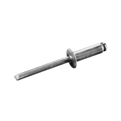 Flachkopf Nieten Aluminium/Edelstahl A2 (Ø x L) 4,8 x 16,0 mm mit Flachkopf - Flachkopf Niete - Popniete - STANDARD