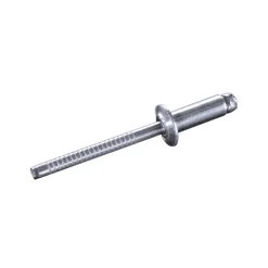 Flachkopf Nieten mit gerilltem Nietdorn Edelstahl A4/Edelstahl A4 (Ø x L) 3,0 x 10,0 mm mit Flachkopf - Flachkopf Niete mit gerilltem Nietdorn - Popniete - STANDARD