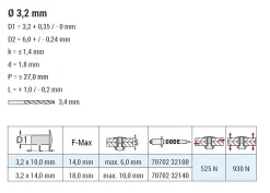 Gerillte Blindnieten Aluminium/Stahl (Ø x L) 3,2 x 14,0 mm mit Flachkopf - Gerillte Nieten - Niete - RILLI