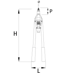 GO-520 - Hand Blindnietmutternsetzgeräte Blindnietmuttern Hebelgerät - Arbeitsbereich M5 - M12 - Nietmutternzange - Blindnietmutternzange