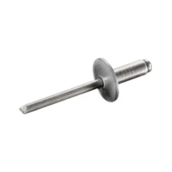 Großkopf Nieten Aluminium/Edelstahl A2 (Ø x L) 5,0 x 18,0 mm mit Großkopf - Großkopf Niete - Popniete - STANDARD