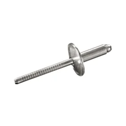Großkopf Nieten mit gerilltem Nietdorn Edelstahl A2/Edelstahl A2 (Ø x L) 4,8 x 16,0 mm mit Großkopf - Großkopf Niete mit gerilltem Nietdorn - Popniete - STANDARD