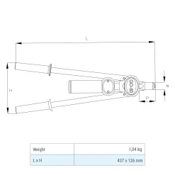 Hand-Blindnietsetzgerät GO-50 Hebelnietgerät Arbeitsbereich ø 3,0 - 5,0 mm - Nietzange - Nietenzange - Blindnietzange