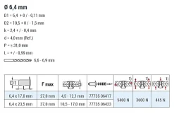 Hochfeste Blindnieten Aluminium/Aluminium (Ø x L) 6,4 x 17,0 mm mit Senkkopf - Niete mit gerilltem Nietdorn - Hochfeste Nieten - GO-LOCK