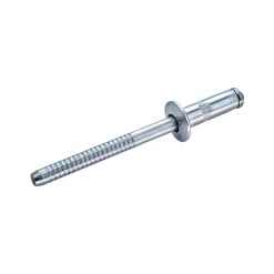Hochfeste Blindnieten Stahl/Stahl (Ø x L) 4,8 x 12,0 mm mit Flachkopf - Niete mit gerilltem Nietdorn - Hochfeste Nieten - GO-BULB II