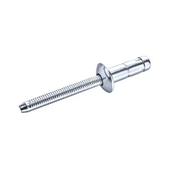 Hochfeste Blindnieten Stahl/Stahl (Ø x L) 6,4 x 20,5 mm mit Flachkopf - Niete mit gerilltem Nietdorn - Hochfeste Nieten - PREMIUM-LOCK