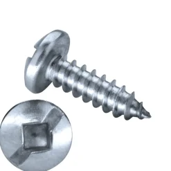 Linsenblechschrauben (Ø x L) 4,2 x 25 mm Edelstahl A2 Linsenkopf Längsschlitz - Linsenkopfschrauben – Blechschrauben