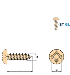Linsenblechschrauben (Ø x L) 4,2 x 13 mm Stahl verzinkt GOEBEL silber GL Linsenkopf Phillips-Kreuzschlitz PH DIN7981 ISO7049 Werksnorm – Linsenkopfschrauben - Blechschrauben
