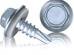 Sechskant-Bohrschrauben A2 GL R16 (Ø x L) 5,5 x 38 mm Bohrleistung 3,5 mm mit EPDM Scheibe DIN 7504 K - Selbstbohrschrauben