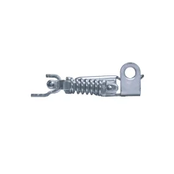 Spannverschluss mit Federsicherung Stahl verzinkt 44 SP grosses Kappenschloss mit Feder gerader Grundtplatte und Gegenhaken - Kistenverschluss - Kofferverschluss - Hebel Verschluss