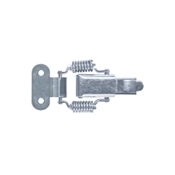 Spannverschluss mit Verschlussvorrichtung Edelstahl A2 42 SP + PC kleines Kappenschloss mit Feder Verschlussvorrichtung gerader Grundtplatte und Gegenhaken - Kistenverschluss - Kofferverschluss - Hebel Verschluss