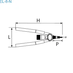 Zweihand Blindnietmuttern EL-8-N Hebelnietzange mit Drehknopf - Arbeitsbereich M3 / M4 / M5 / M6 / M8 mm - Nietmutternzange - Blindnietmutternzange