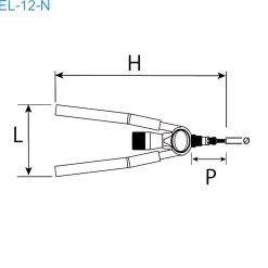 Zweihand Blindnietmuttern Hebelnietzange EL-12-N mit Drehknopf - Arbeitsbereich M8 / M10 / M12 mm - Nietmutternzange - Blindnietmutternzange
